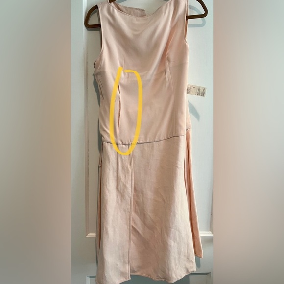 Valentino Light Pink Linen A-Line Sleeveless Dress Size 8 - Picture 14 of 15